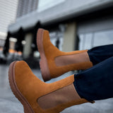 Men's Tan Suede Boots - 223