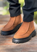 Men's Tan Suede Boots - 2433