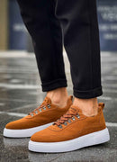 Men's Tan Suede Sneakers - 319