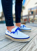 Men's White Blue Espadrilles - 311