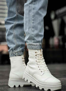 Men's White Boots - 023