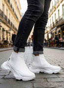 Men's White Boots - 0444