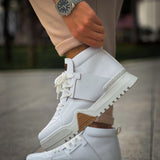 Men's White Boots - 057