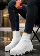 Men's White Boots - 113