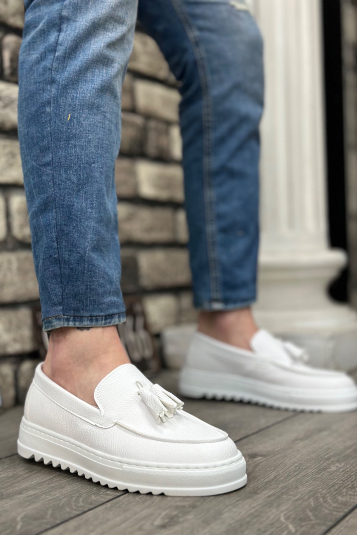 white dress loafers men Men's Petal and Pup Women's Their clean white tone Jan25TAF Size:3-3,5 US / 36