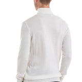 Men's White Regular Fit Knit Sweater - HTU