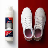 White shoe whitener OPR1 with two white sneakers