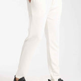 Men's Kaphone sweatpants in white with front tie at elastic waist and side seams