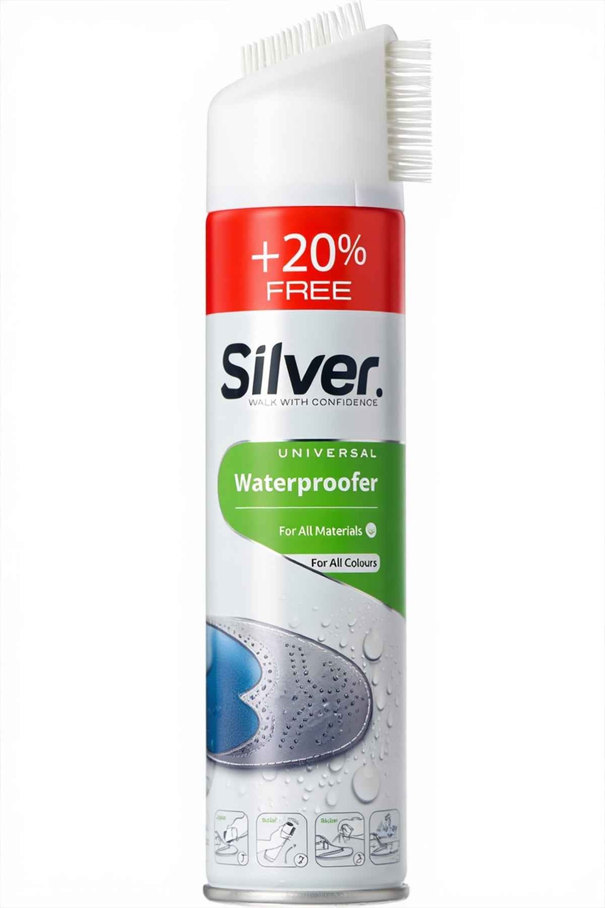 Water repellent spray bottle, Silver brand, +20% free
