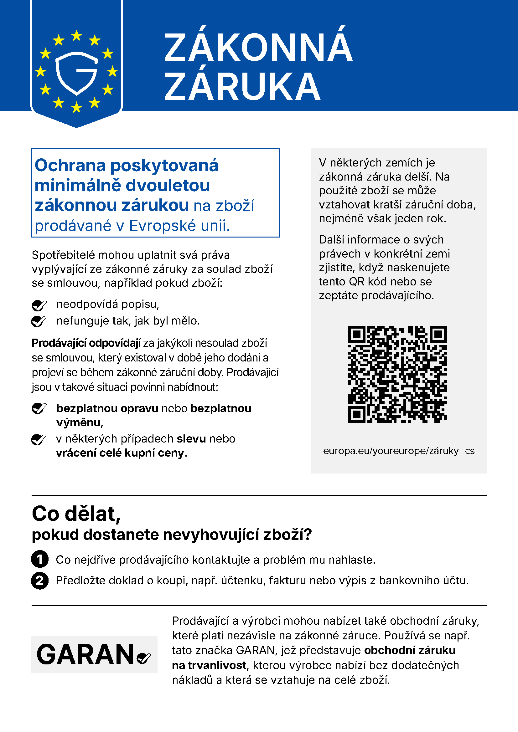 EU legal guarantee notice