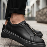 Men's Casual Black Sneakers - 0581