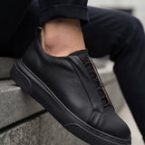 Men's Casual Black Sneakers - 0581