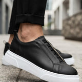 Men's Casual Black White Sneakers - 0581