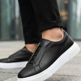 Men's Casual Black White Sneakers - 0581