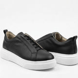 Men's Casual Black White Sneakers - 0581