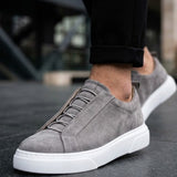 Men's Casual Gray Suede Sneakers - 0581
