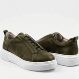 Men's Casual Khaki Suede Sneakers - 0581