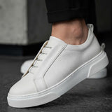 Men's Casual White Sneakers - 0581