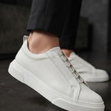 Men's Casual White Sneakers - 0581
